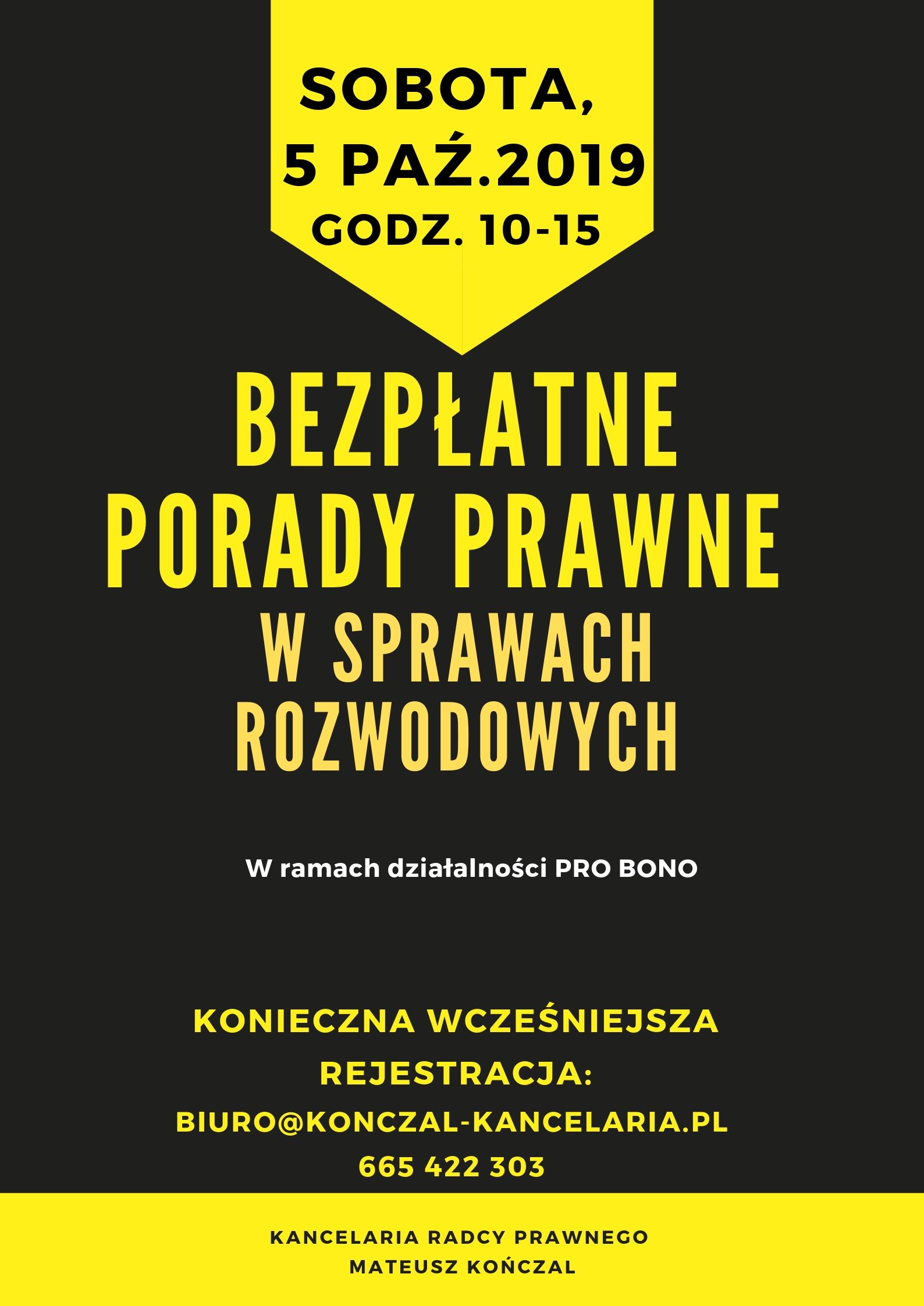 Bezpłatne Porady Prawne Bielsko Biała 2019 konczal-kancelaria.pl